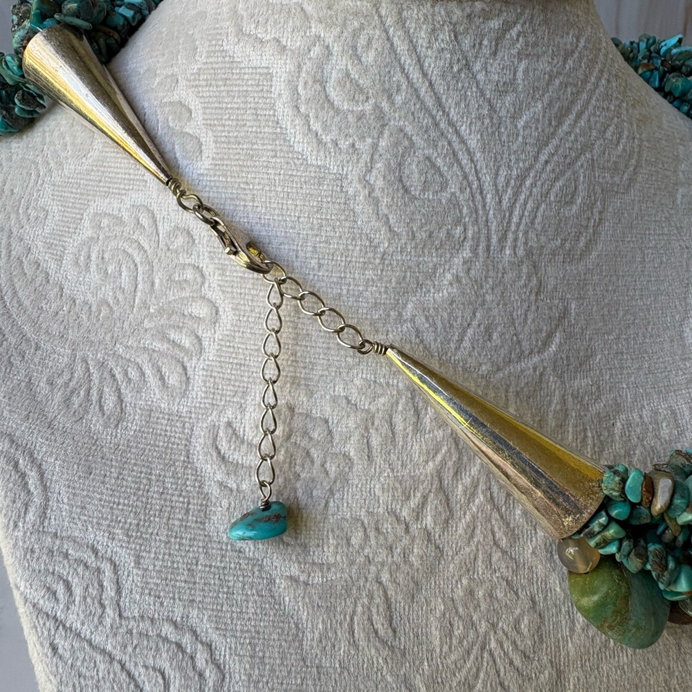 Artisan Turquoise Multi-Strand Statement Necklace… - image 3